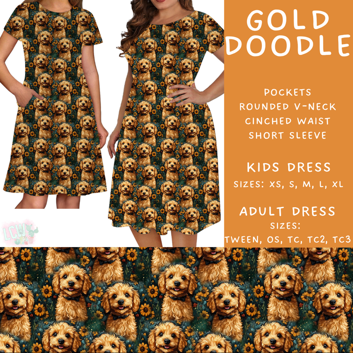 Batch #443 - September Request Run - Closes 11/6 - ETA mid/late Dec - Gold Doodle Women's & Girls Dresses