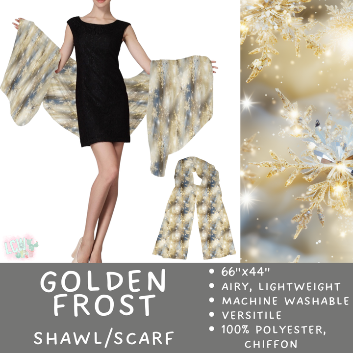 Batch #415 - The Scarf/Shawl Collection - Closes 9/18 - ETA early Nov - Golden Frost Scarf/Shawl