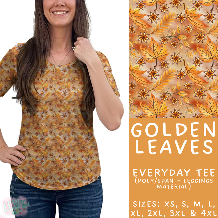 Batch #403 - Hello Fall 2 - Closes 8/28 - ETA mid October - Golden Leaves Everyday Tee