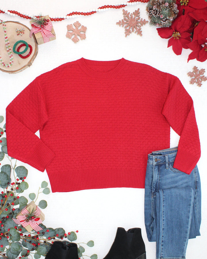 IN STOCK Gianna Pullover Sweater - Red