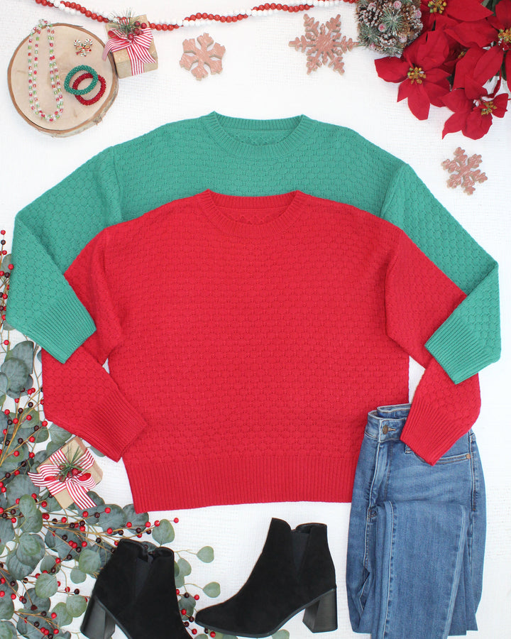 IN STOCK Gianna Pullover Sweater - Red