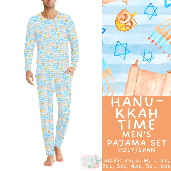 Batch #412 - Christmas Family Pajamas 2 - Closes 9/12 - ETA late October - Hannukah Time Men's Pajama Set