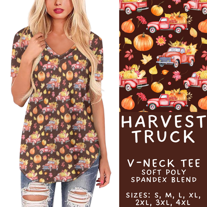 Batch #407 - Fall Fun 2 - Closes 9/4 - ETA mid/late October - Harvest Truck V-Neck Tee