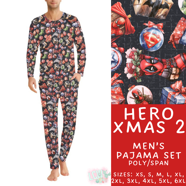 Batch #431 - Character Christmas Pajamas - Closes 10/16 - ETA late Nov - Hero Xmas 2 Men's Pajama Set