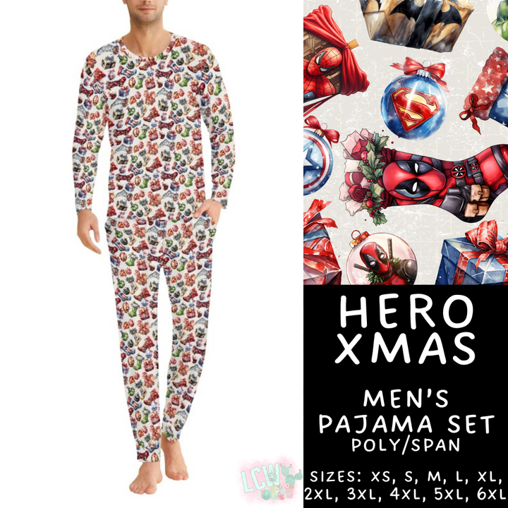Batch #412 - Christmas Family Pajamas 2 - Closes 9/12 - ETA late October - Hero Xmas Men's Pajama Set