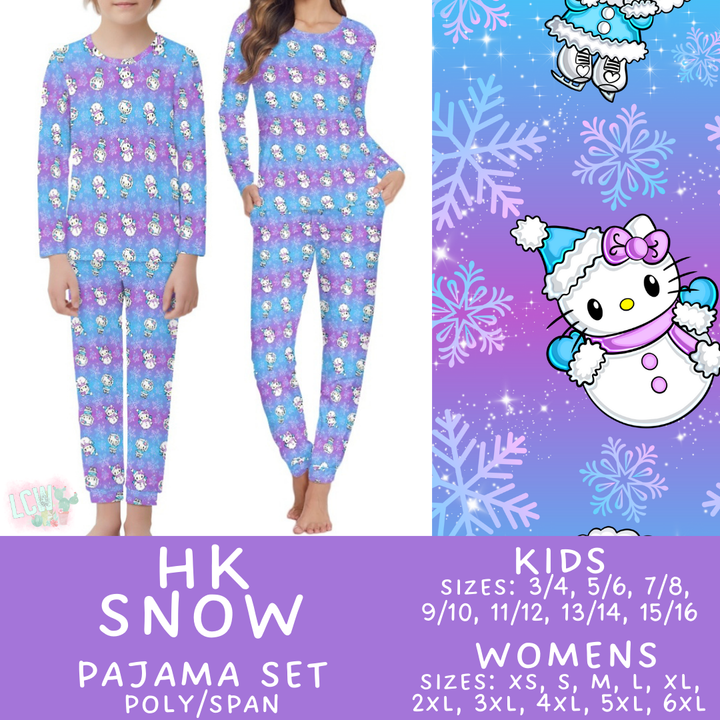 Batch #412 - Christmas Family Pajamas 2 - Closes 9/12 - ETA late October - HK Snow Women's & Kid's Pajama Set