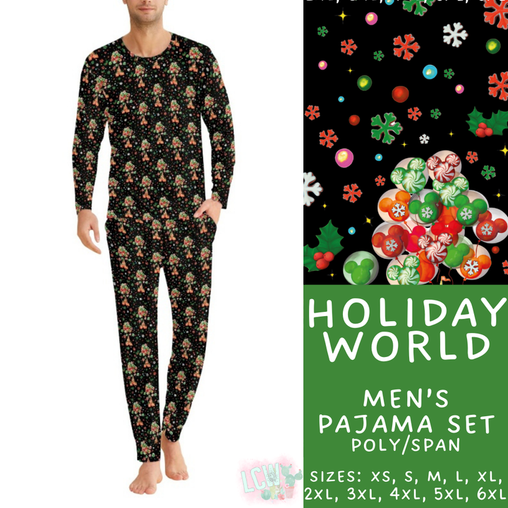 Batch #412 - Christmas Family Pajamas 2 - Closes 9/12 - ETA late October - Holiday World Men's Pajama Set