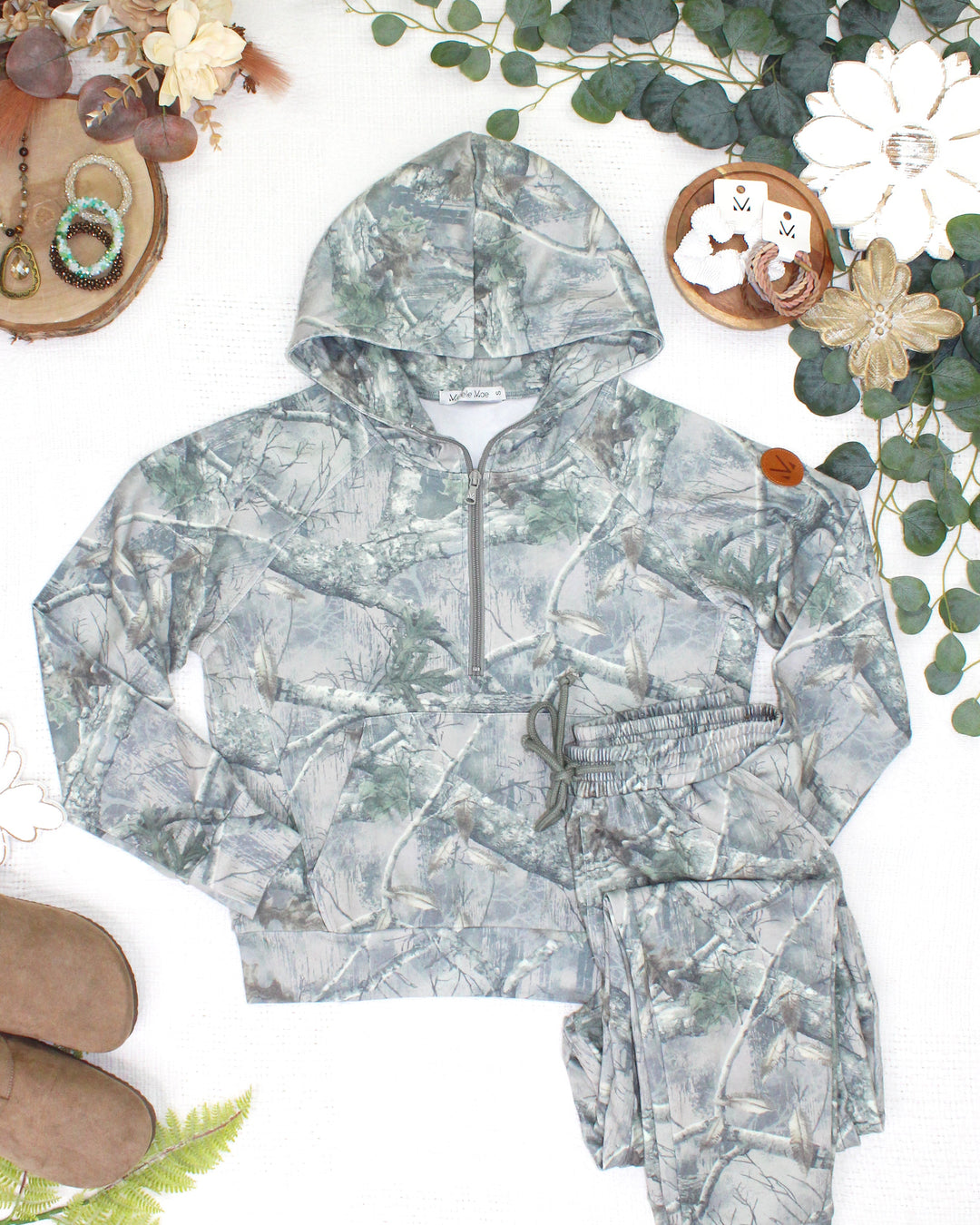 IN STOCK Shorter Halfzip Hoodie - Camo
