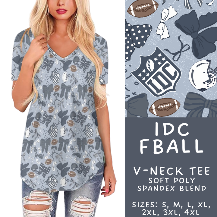 Batch #408 - Fun Run 14 - Closes 9/5 - ETA mid/late October - IDC FBall V-Neck Tee