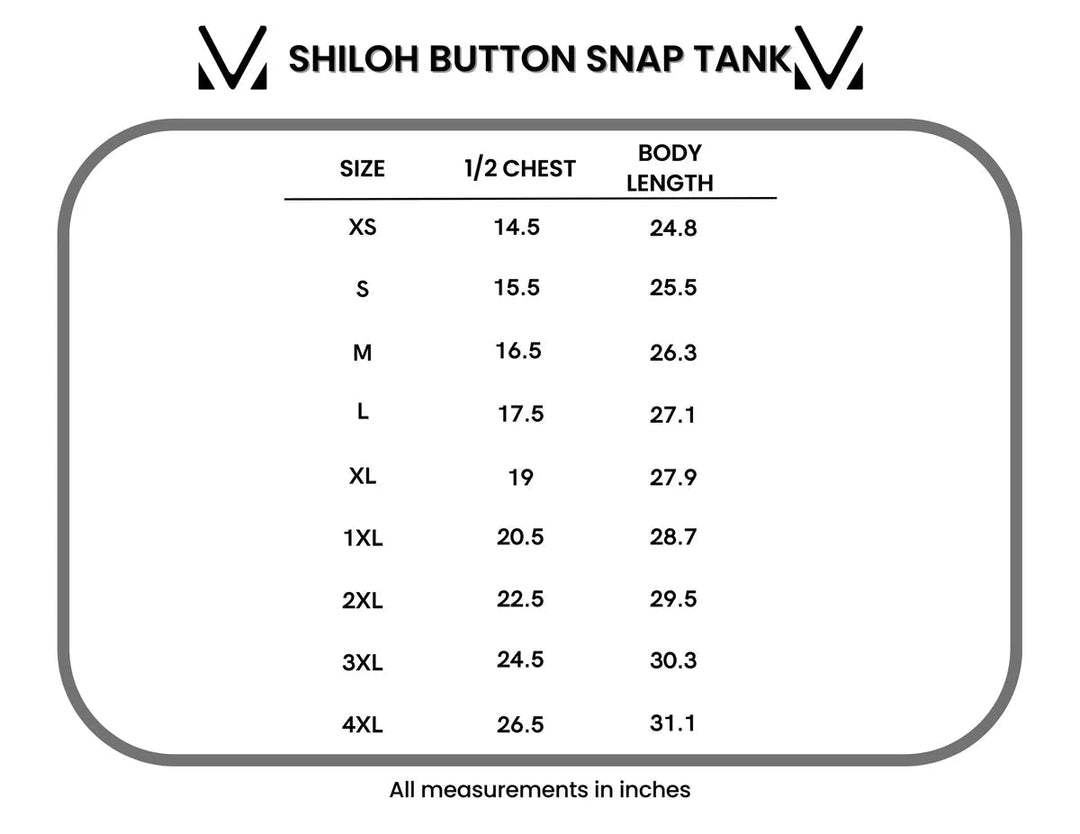 IN STOCK Shiloh Button Snap Tank - Ocean Blue