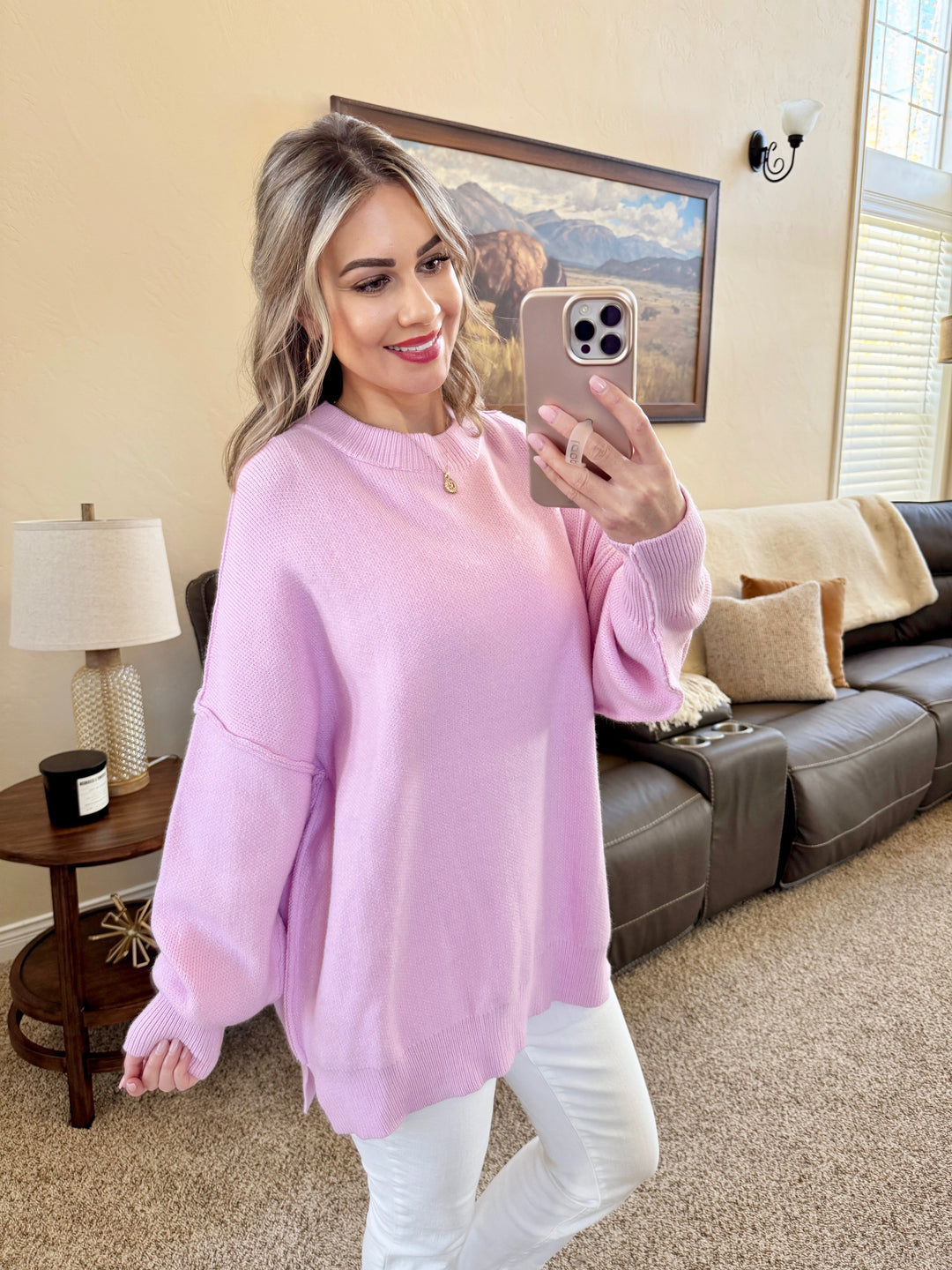 IN STOCK Aurora Cozy Sweater - Lilac