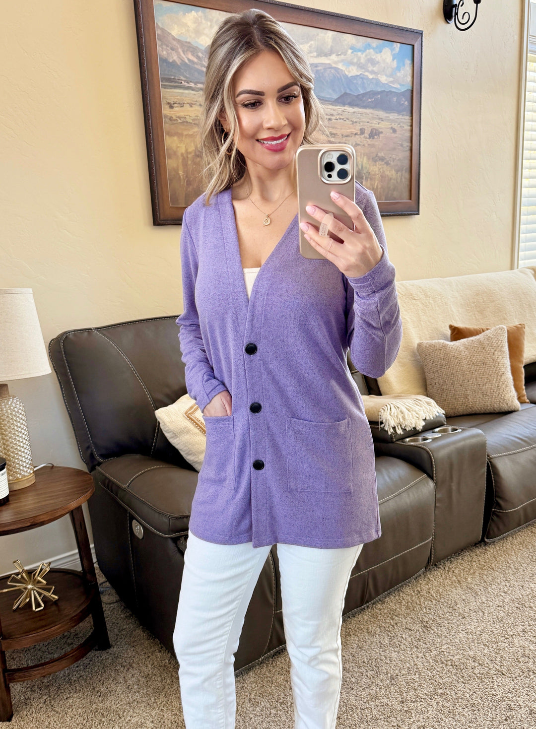 IN STOCK Cori Cardigan - Lavender