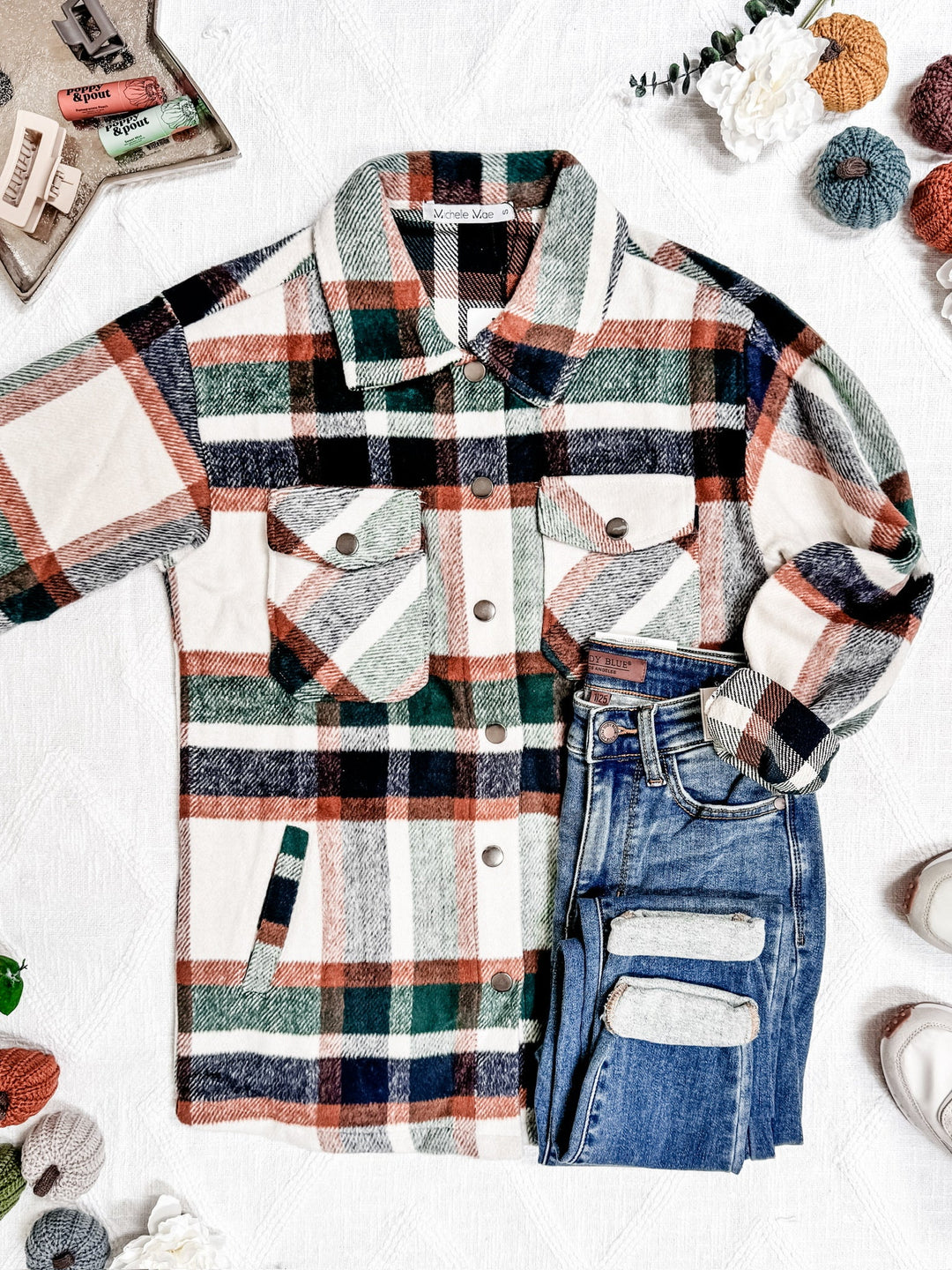 IN STOCK Norah Shacket - Harvest Plaid
