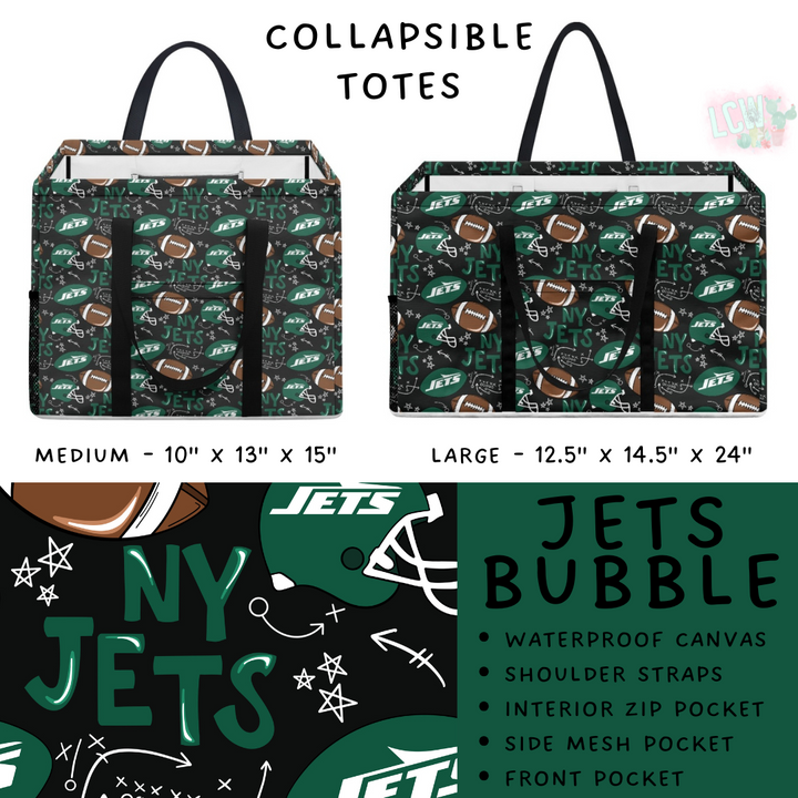 Batch #420 - End Zone Gear - Closes 9/26 - ETA mid Nov - Jets Bubble Collapsible Tote