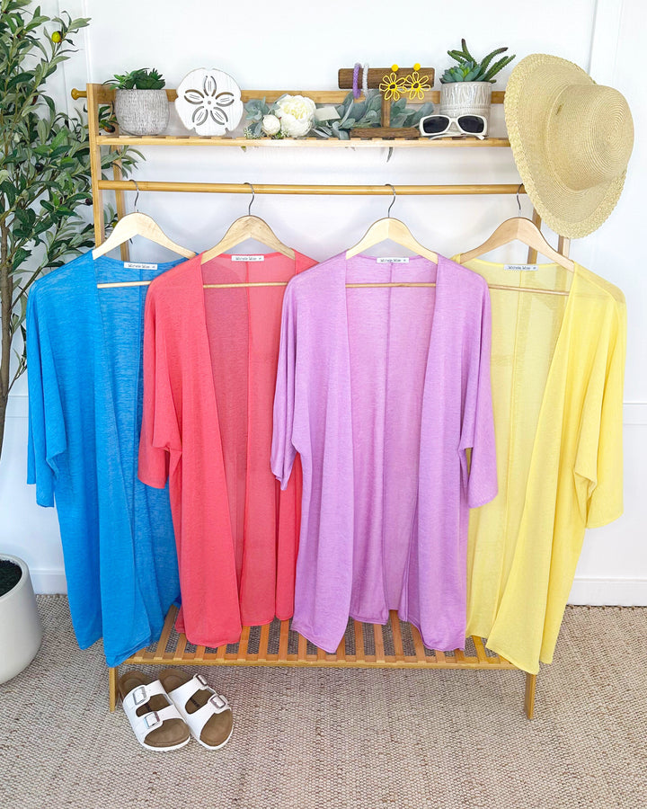 IN STOCK Ellie Cover-Up Kimono - Lemon