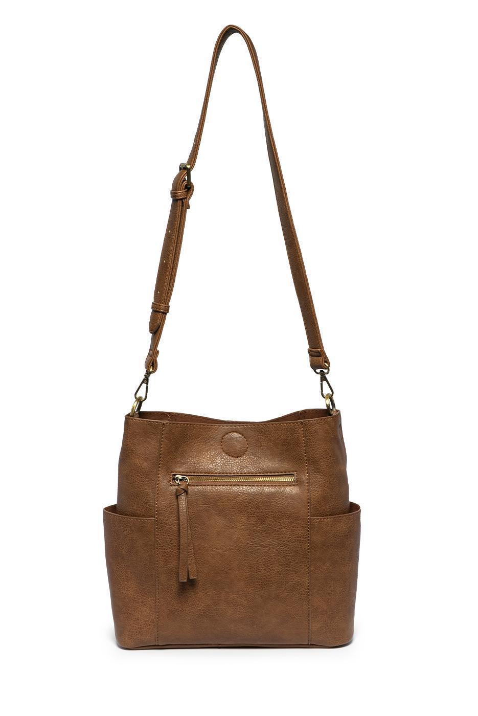 Kayleigh Side Pocket Bucket Bag - Roasted Pecan