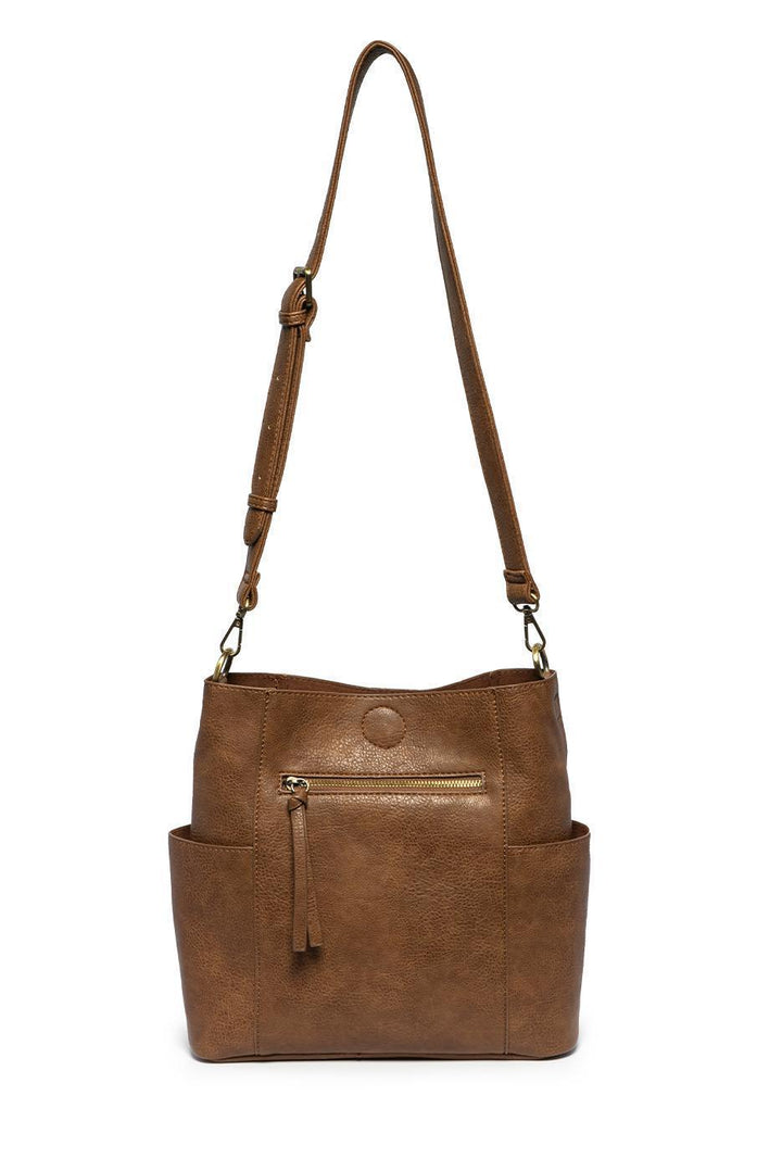 Kayleigh Side Pocket Bucket Bag - Roasted Pecan