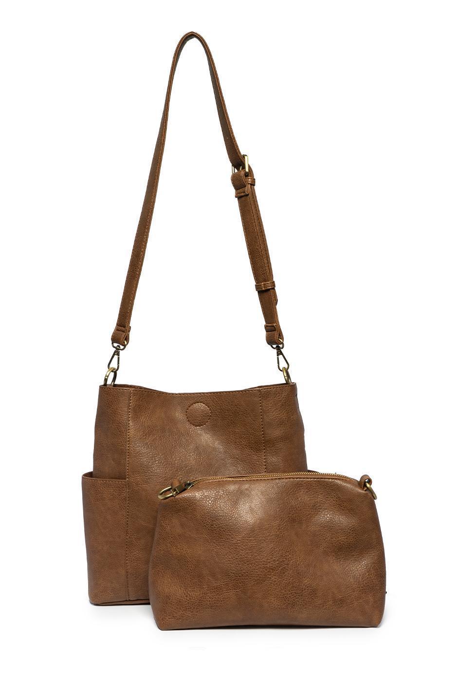 Kayleigh Side Pocket Bucket Bag - Roasted Pecan