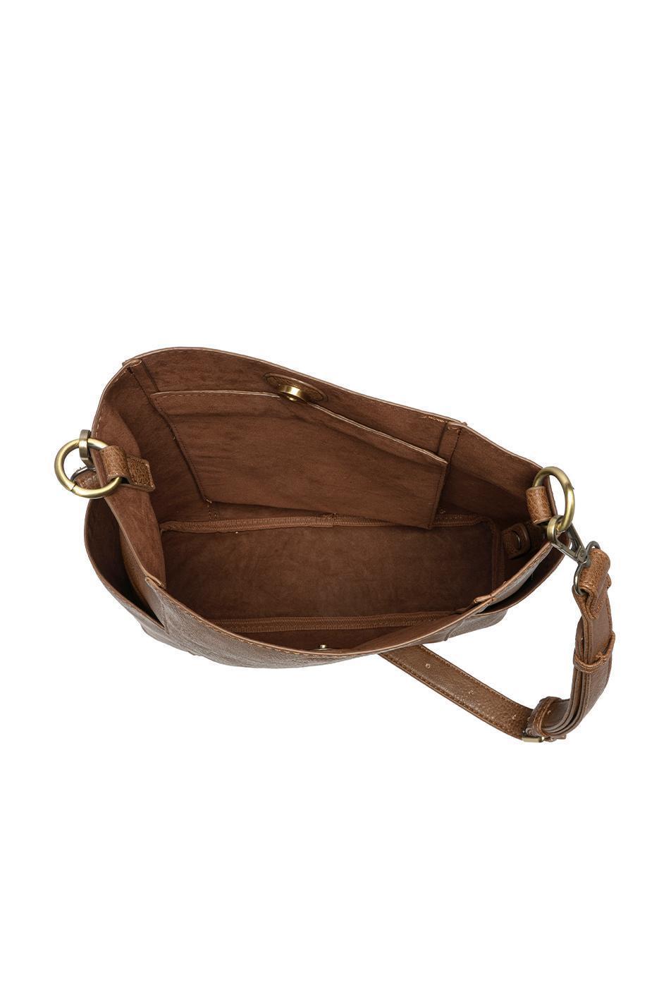 Kayleigh Side Pocket Bucket Bag - Roasted Pecan
