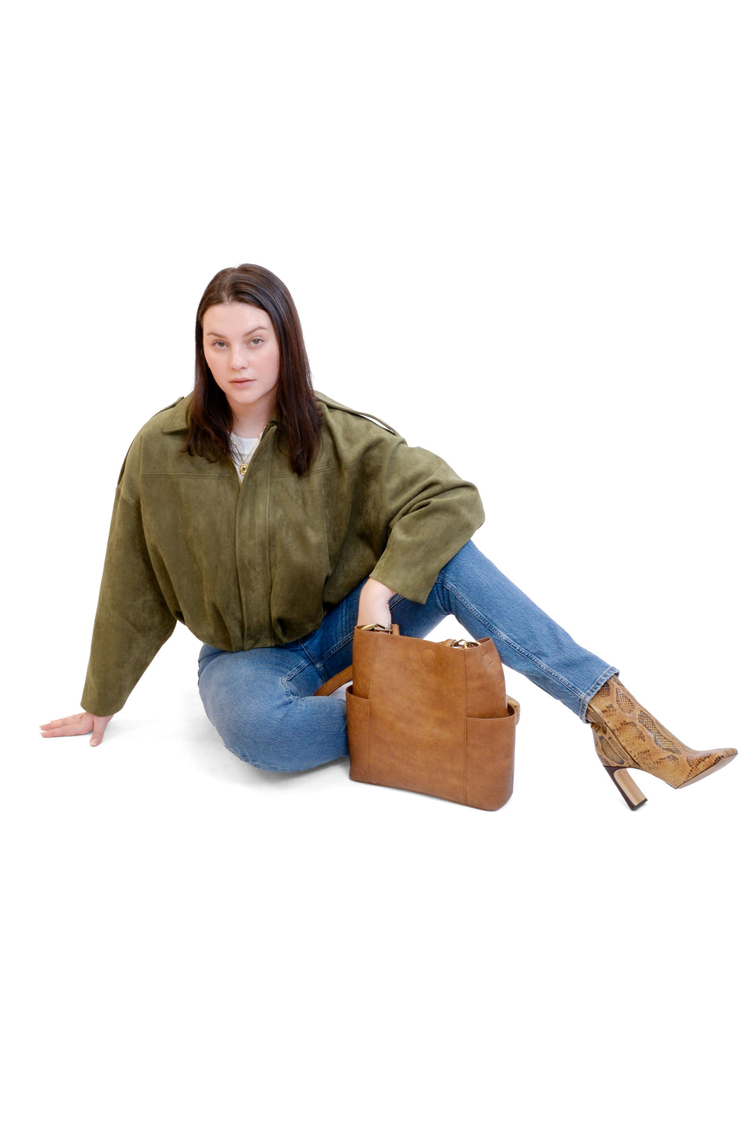Kayleigh Side Pocket Bucket Bag - Roasted Pecan