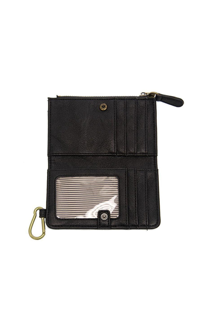 Bobbie Bifold Wallet with Carabiner - Black