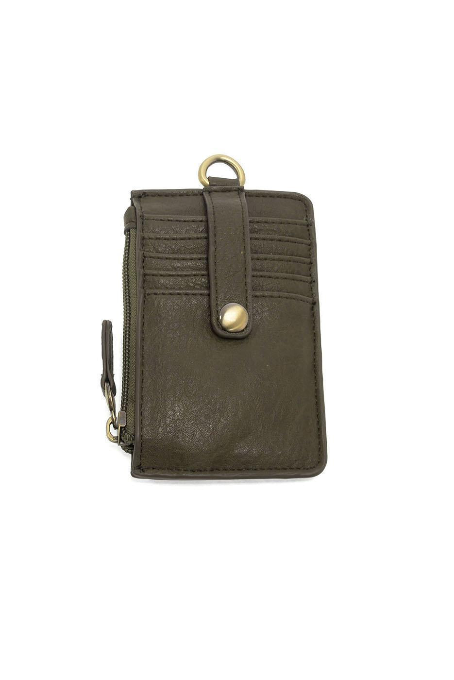 Dolly Small Card Wallet with Keyring - Dark Moss