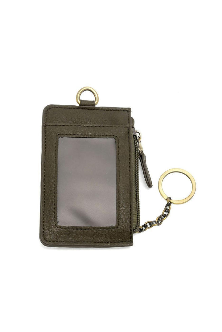 Dolly Small Card Wallet with Keyring - Dark Moss
