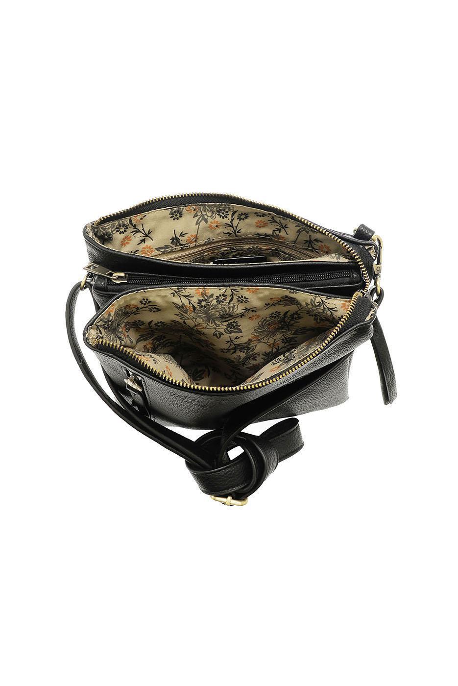 Dawn Multi Pocket Compact Crossbody Bag - Black
