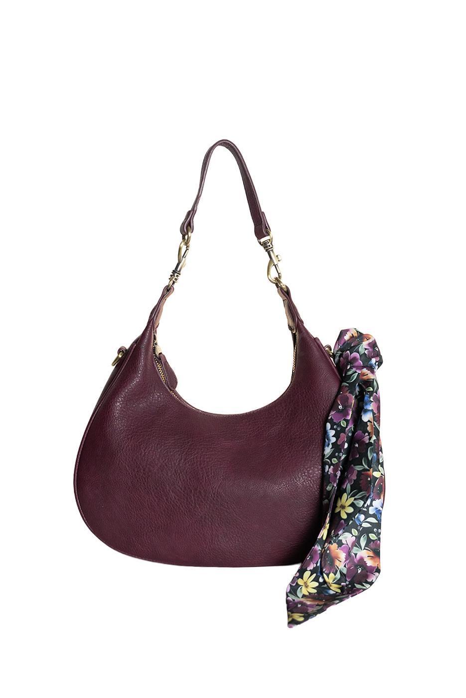 Naomi Scarf Convertible Crossbody - Deep Garnet