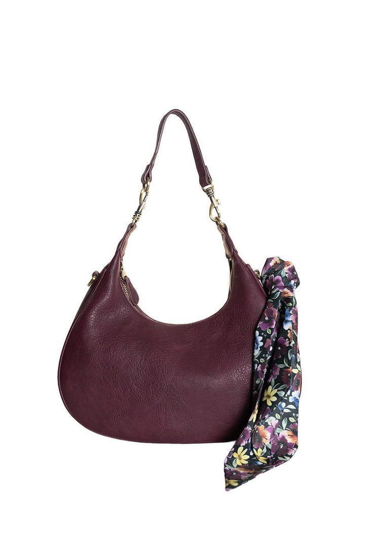 Naomi Scarf Convertible Crossbody - Deep Garnet