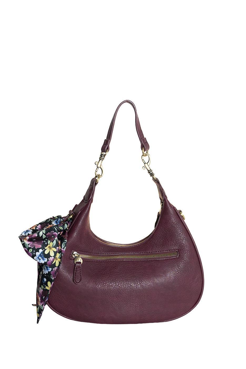 Naomi Scarf Convertible Crossbody - Deep Garnet