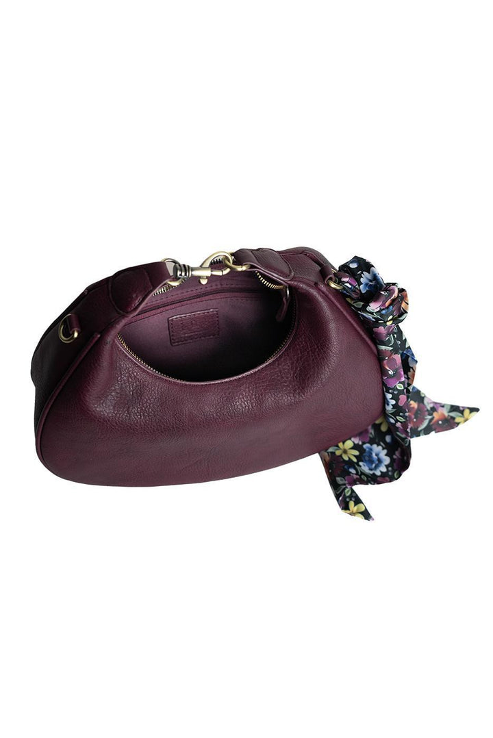 Naomi Scarf Convertible Crossbody - Deep Garnet