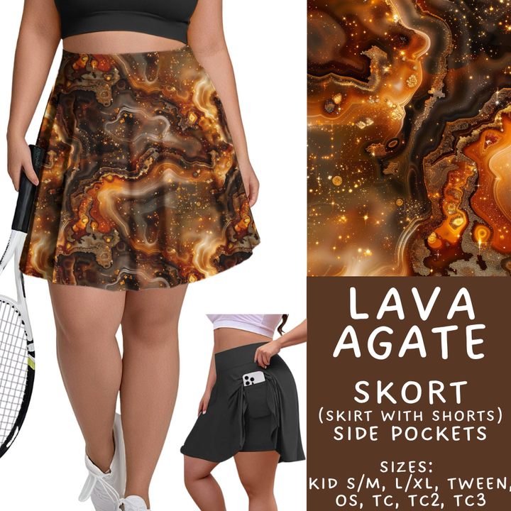 Batch #448 - Agate Collection - Closes 11/17 - ETA early Jan - Lava Agate Skort