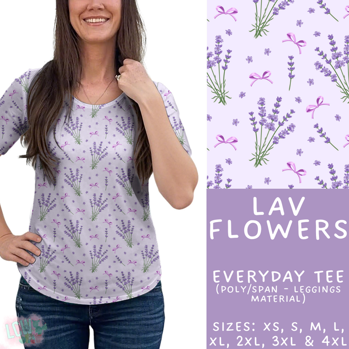 Batch #408 - Fun Run 14 - Closes 9/5 - ETA mid/late October - Lav Flowers Everyday Tee