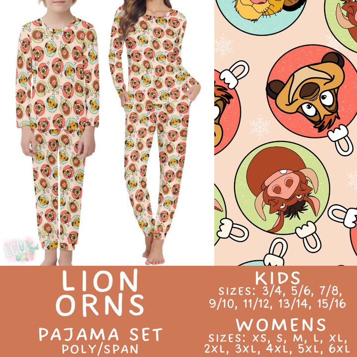 Batch #430 - Magical Christmas Family Pajamas - Closes 10/15 - ETA late Nov - Lion Orns Men's Pajama Set