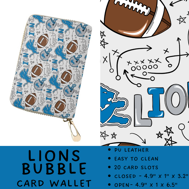 Batch #420 - End Zone Gear - Closes 9/26 - ETA mid Nov - Lions Bubble Card Wallet