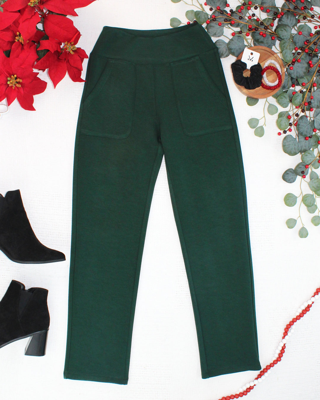 IN STOCK Luxe Ankle Bottoms- Evergreen