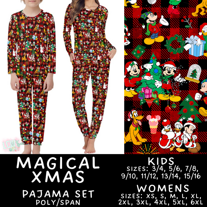 Batch #412 - Christmas Family Pajamas 2 - Closes 9/12 - ETA late October - Magical Xmas Women's & Kid's Pajama Set