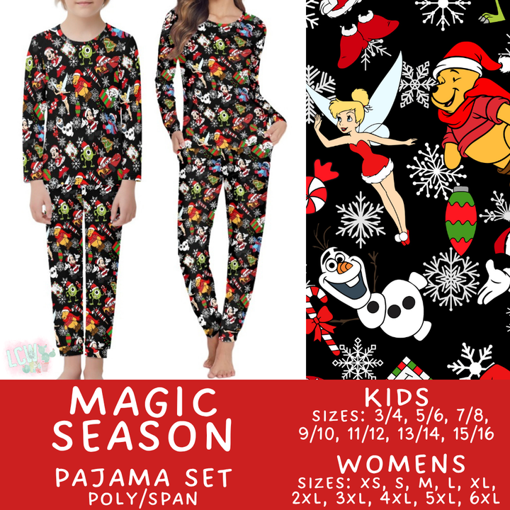 Batch #430 - Magical Christmas Family Pajamas - Closes 10/15 -  ETA late Nov - Magic Season Women's & Kid's Pajama Set