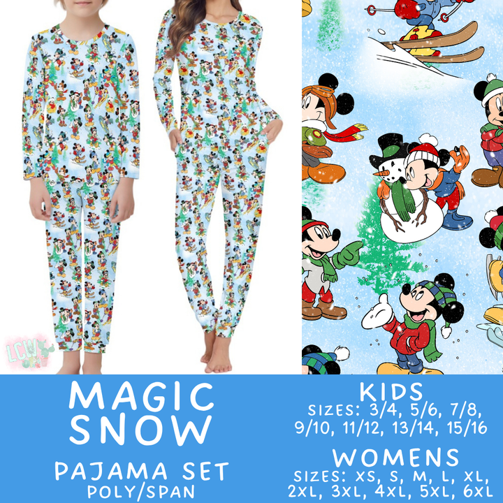 Batch #430 - Magical Christmas Family Pajamas - Closes 10/15 -  ETA late Nov - Magic Snow Women's & Kid's Pajama Set