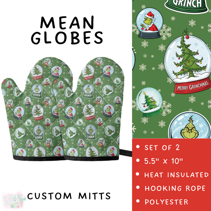 Batch #416 - Baking Spirits Bright 2 - Closes 9/19 - ETA early Nov - Mean Globes Oven Mitts