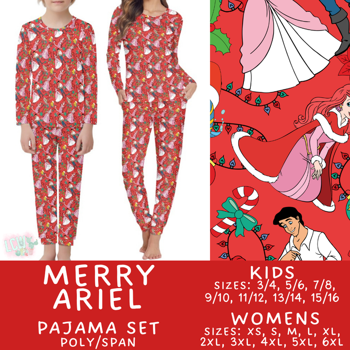 Batch #430 - Magical Christmas Family Pajamas - Closes 10/15 - ETA late Nov - Merry Ariel Women's & Kid's Pajama Set