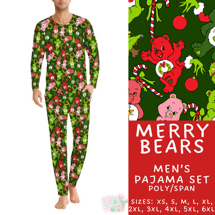 Batch #431 - Character Christmas Pajamas - Closes 10/16 - ETA late Nov - Merry Bears Men's Pajama Set