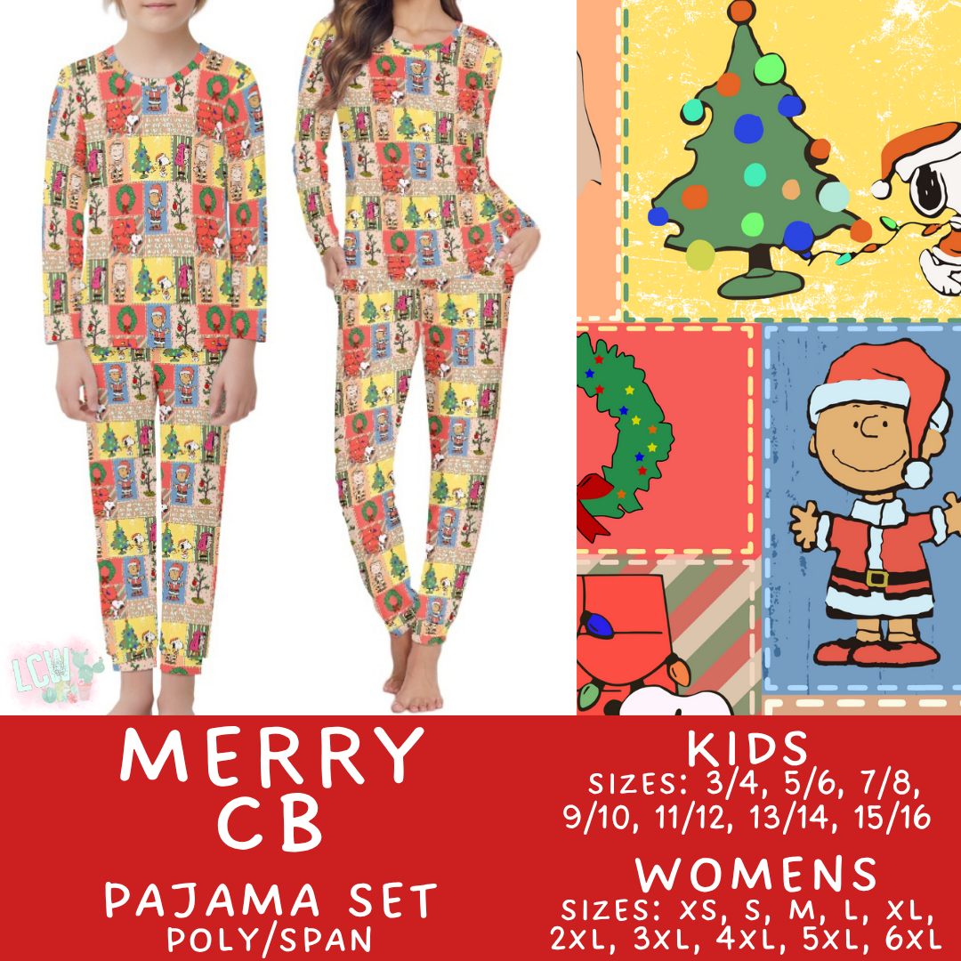 Batch #431 - Character Christmas Pajamas - Closes 10/16 - ETA late Nov - Merry CB Women's & Kid's Pajama Set