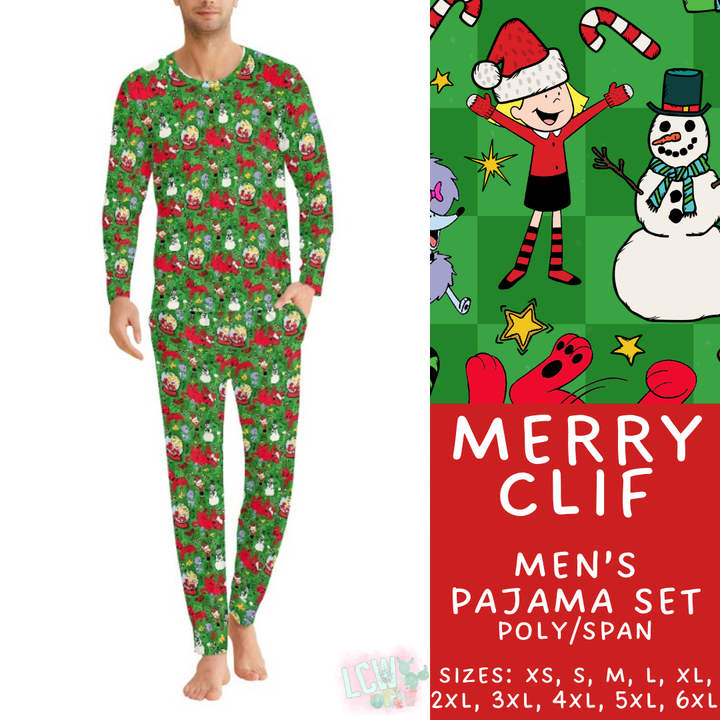 Batch #431 - Character Christmas Pajamas - Closes 10/16 - ETA late Nov - Merry Clif Men's Pajama Set