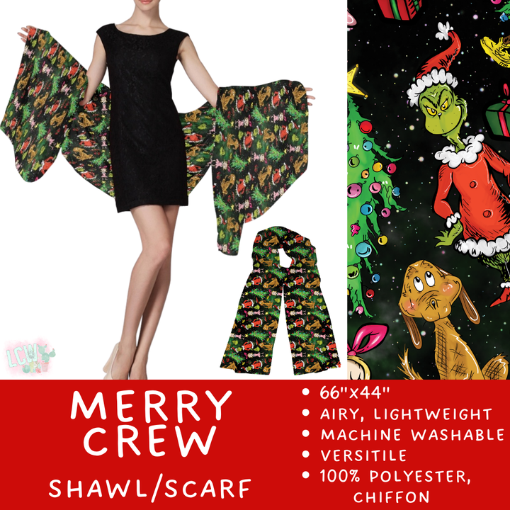 Batch #415 - The Scarf/Shawl Collection - Closes 9/18 - ETA early Nov - Merry Crew Scarf/Shawl