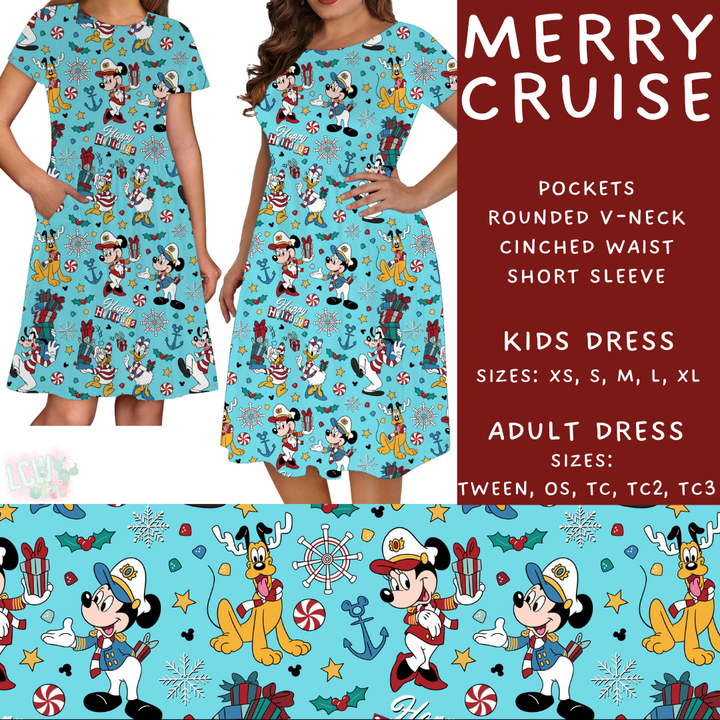Batch #443 - September Request Run - Closes 11/6 - ETA mid/late Dec - Merry Cruise Women's & Girls Dresses