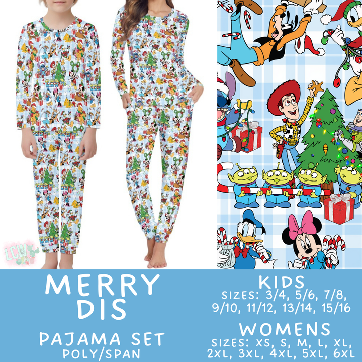 Batch #430 - Magical Christmas Family Pajamas - Closes 10/15 - ETA late Nov - Merry Dis Women's & Kid's Pajama Set