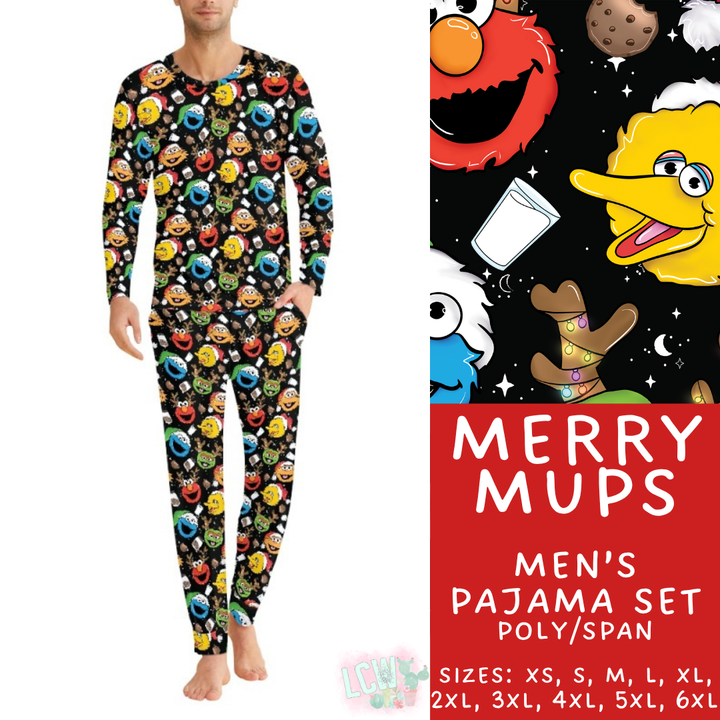 Batch #431 - Character Christmas Pajamas - Closes 10/16 - ETA late Nov - Merry Mups Men's Pajama Set