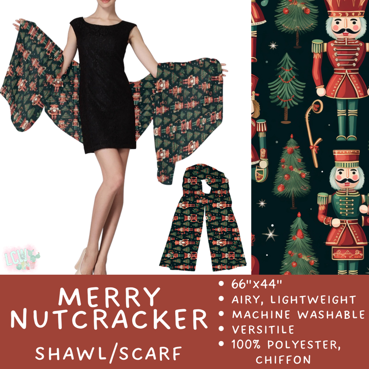 Batch #415 - The Scarf/Shawl Collection - Closes 9/18 - ETA early Nov - Merry Nutcracker Scarf/Shawl